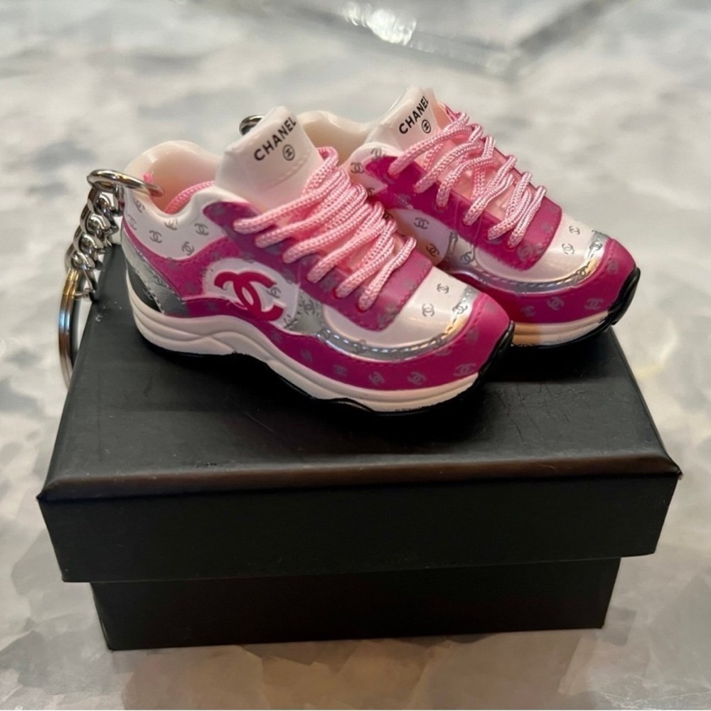 Y2K Pink Sneaker Keychain Charms Cute Bag Accessory